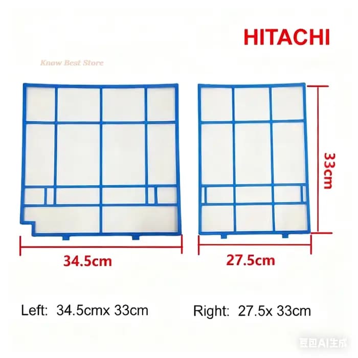 Kits de filtres de climatiseur personnalisés pour divers modèles Hitachi (1p/1.5p/2P) – Pièces détac