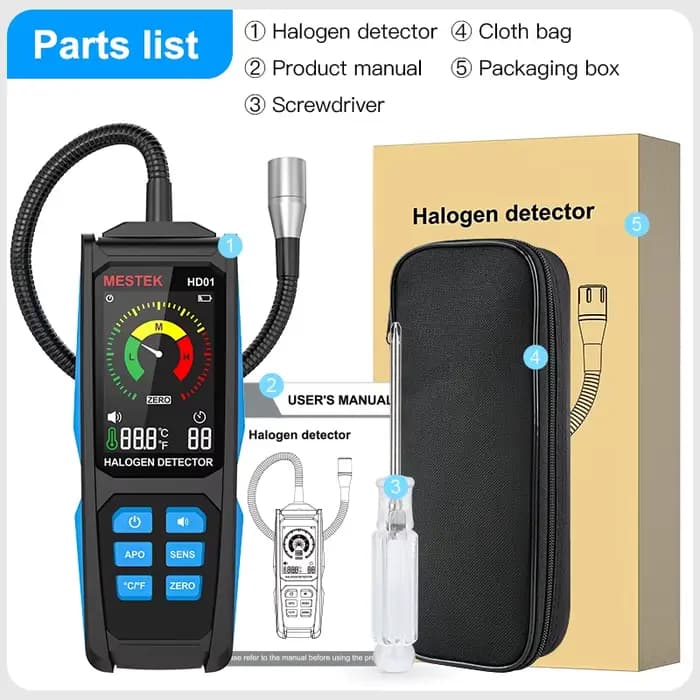 Détecteur de fuite de fréon, détecteur de fuite d'halogène, détecteur de fuite de climatisation, gaz