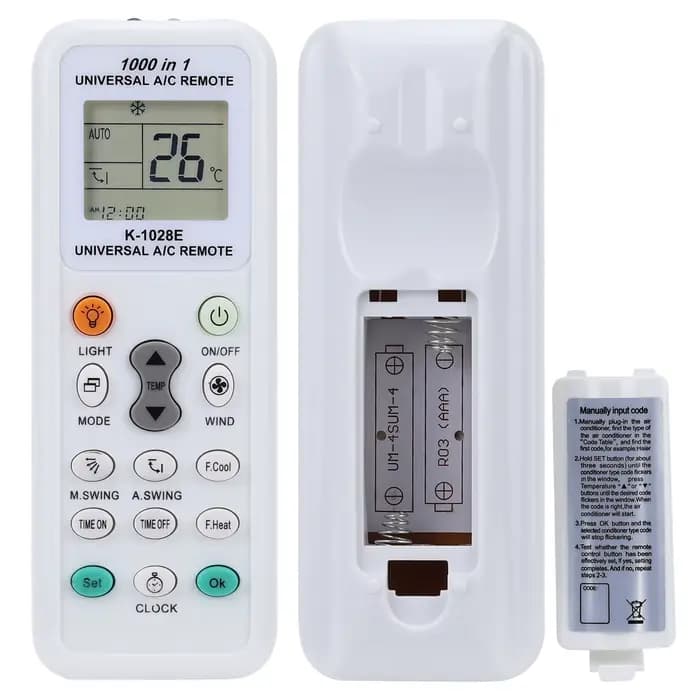Climatiseur universel K-1028E, télécommande LCD A/C pour LG Panasonic Sharp Samsung Fujitsu Haier He