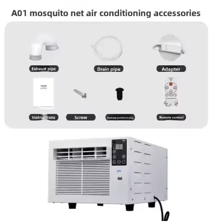 Ventilateur climatiseur mobile portable sans installation, sans drainage, avec ioniseur négatif et m