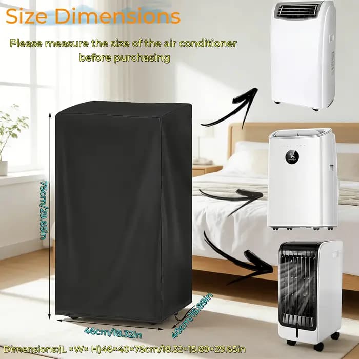 Housse de climatiseur, anti-poussière, taille universelle, adaptée pour la maison et le bureau, dime