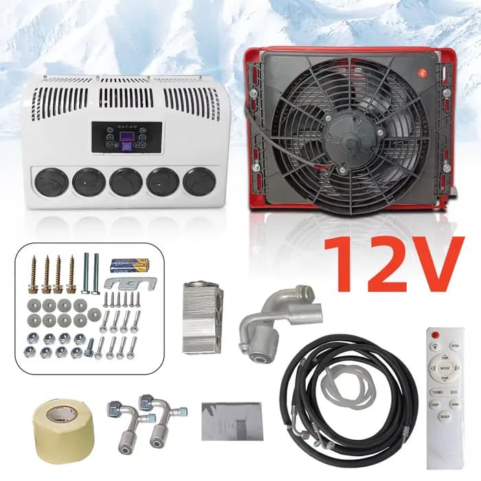 Climatiseur de stationnement électrique Treeligo 12V 24V, système de réfrigération split pour camion