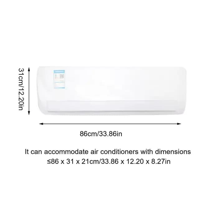 Housse anti-poussière pour climatiseur PEVA, housse de protection pour climatiseur mural tout compri
