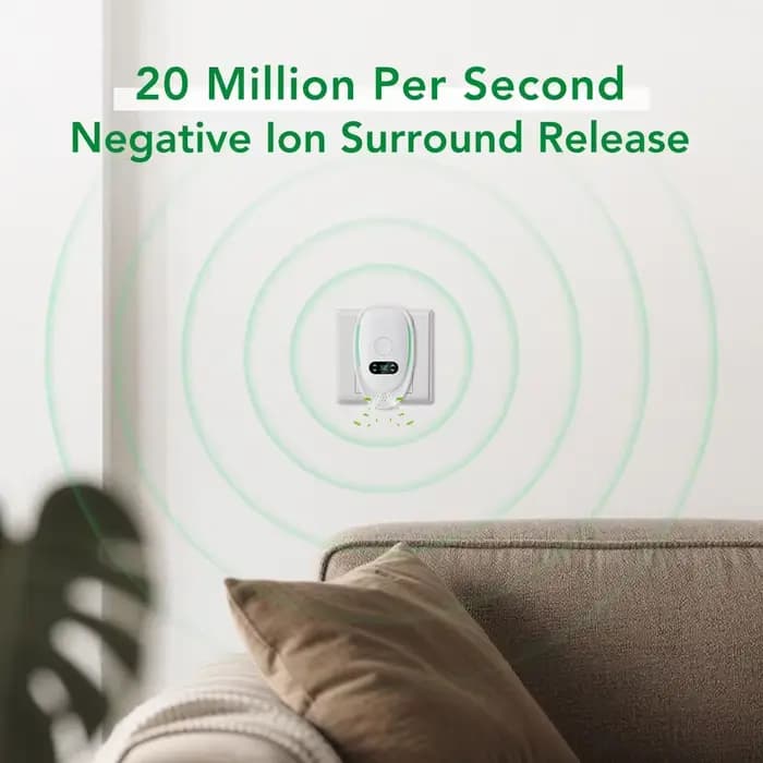 Mini purificateur d'air à ions négatifs pour bureau et chambre à coucher, purificateur d'air silencieux et efficace, déodorant pour espaces intérieurs, technologie d'économie d'énergie