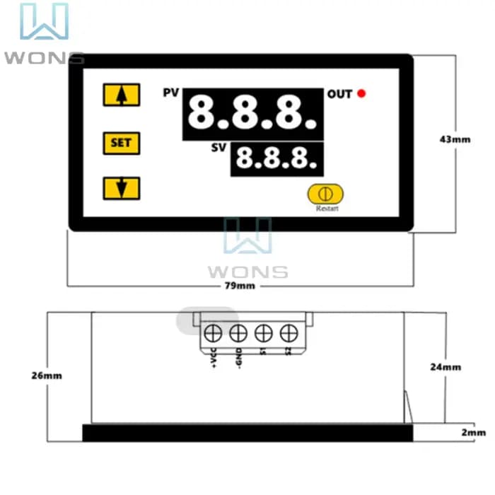 Thermostat numérique avec contrôle de la chaleur et du refroidissement