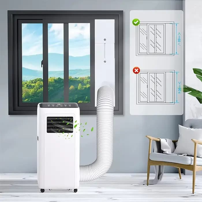 Kit de ventilation de fenêtre de climatiseur Portable avec tuyau d'échappement de 5