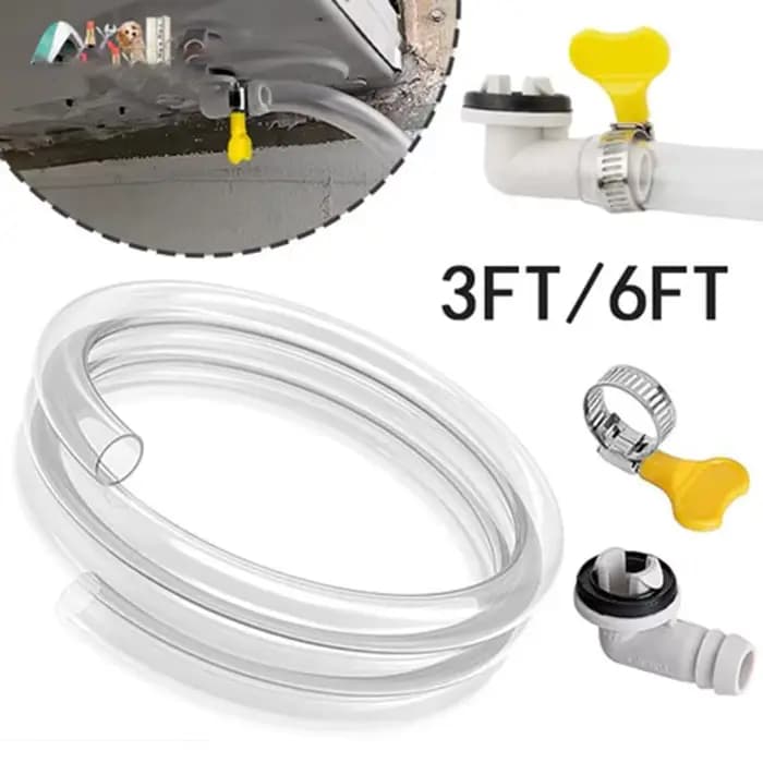 Kit de tuyau de drainage portable pour climatiseur 3 pieds 6 pieds avec joint en caoutchouc pour raccordement de climatiseur universel pour maison école bureau hôtel hospitalité