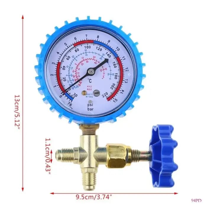94pd 220psi 500psi Air Climageing Rechargeur Recharge Pressure Gauge Manomètre