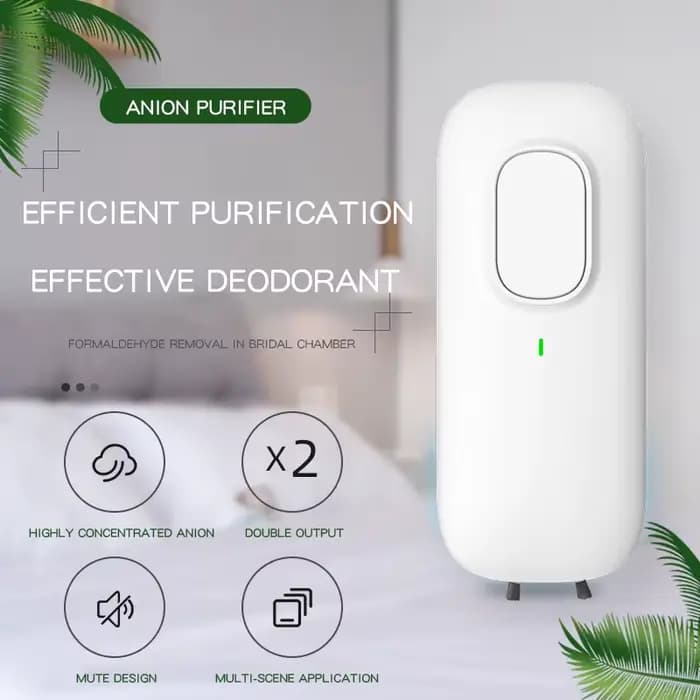 Mini purificateur d'air à anions enfichable