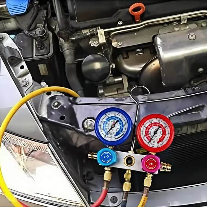 Kit de manomètre pour collecteur de réfrigérant pour la recharge de climatisation automobile avec réfrigérants R1234YF