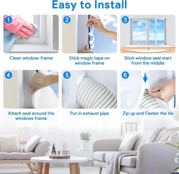 Kit d'étanchéité de fenêtre pour climatiseur portable 4M
