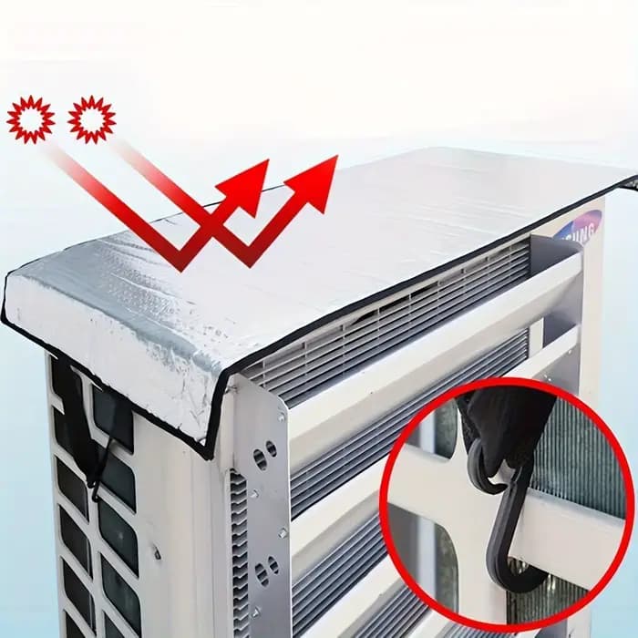 Housse de protection extérieure anti-poussière et résistante à la pluie pour climatiseur