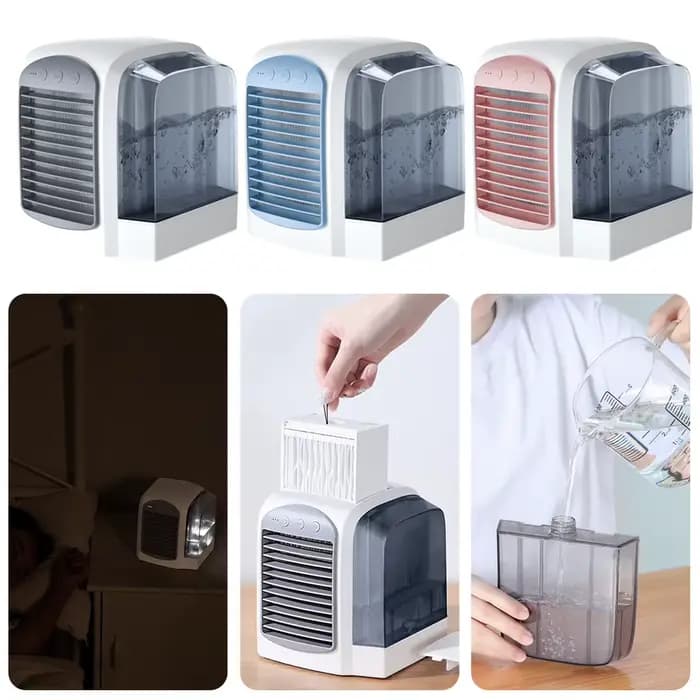 Nouveau Ventilateur Rafraîchisseur d'Air Portable d'Été avec Humidificateur et Réservoir de 380 ml pour Maison et Bureau