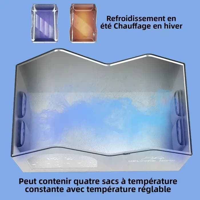 Lit climatisé pour chats et chiens tous les saisons confortable hiver chaud été rafraîchissant support articulations durable facile nettoyer