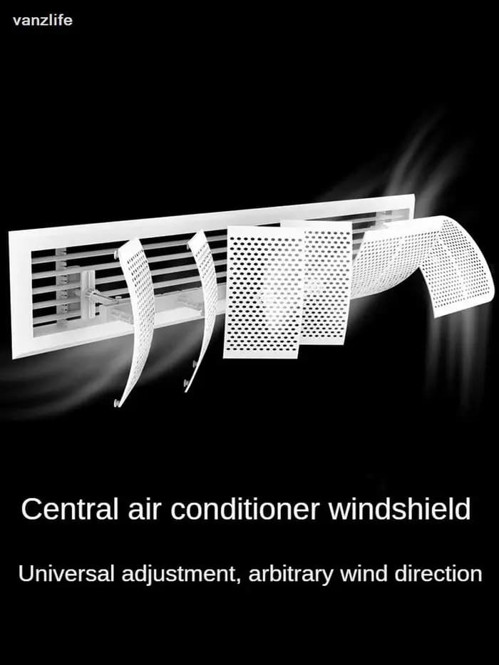 Climatisation centrale pare-brise Type de conduit climatiseur sortie grille déflecteur Anti-droit soufflage vent-guide universel