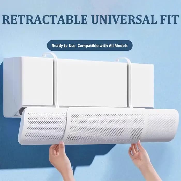 Déflecteur d'air rétractable pour climatiseur sans perçage anti-air froid direct réglable pour la direction du flux d'air de la climatiseur chambre enfant adulte confortable nuit sans souffrance