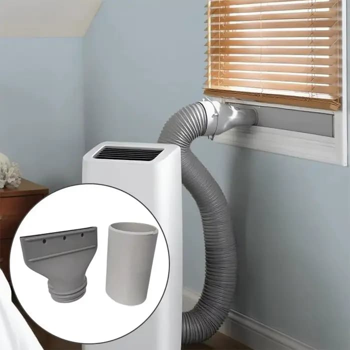 Adaptateur de tuyau plat pour les solutions de climatisation et d'échappement pour une installation facile avec languettes de verrouillage pour un fixation sécurisée