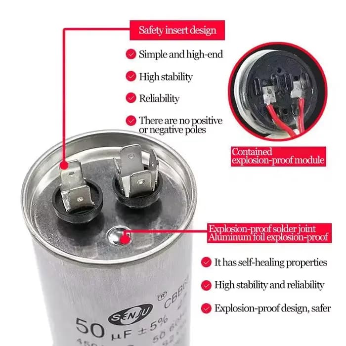 20UF25UF30UF 35UF 40UF 45UF 50UF 55UF 60-100UF CBB65 condensateur de climatiseur moteur de compresseur fonctionne