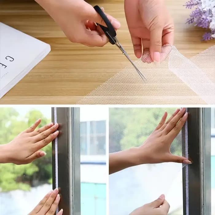 Moustiquaire d'intérieur en maille auto-adhésive