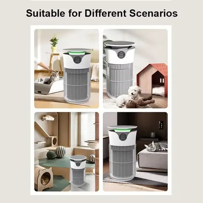 Purificateur d'air en plastique de luxe 450m/h pour chats chiens élimination formaldéhyde purification anions absorption poils animaux occasionnelle usage maison confortable