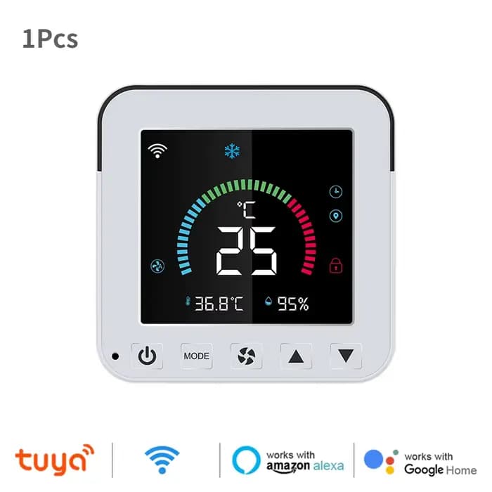 Thermostat WiFi intelligent pour climatiseur, contrôleur infrarouge de température et d'humidité, al