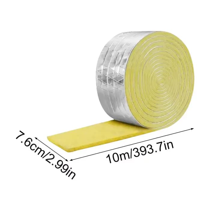 Isolation de tuyauterie en verre de 32,8 pieds, protection ignifuge pour isolation murale, pour syst