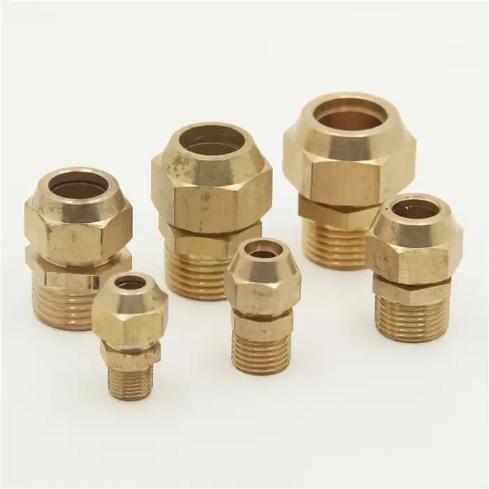 Raccords de tuyauterie en cuivre, 1 / 8 ", 1/4", 3 / 8 ", 1/2", filetage externe 6 mm, 8 mm, 10 mm,
