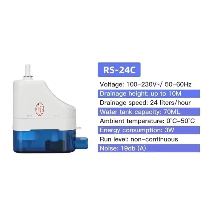 Pompe à condensats automatique Ultra silencieuse 220V 24L/H 40L/H, pompes de levage à condensats RS-