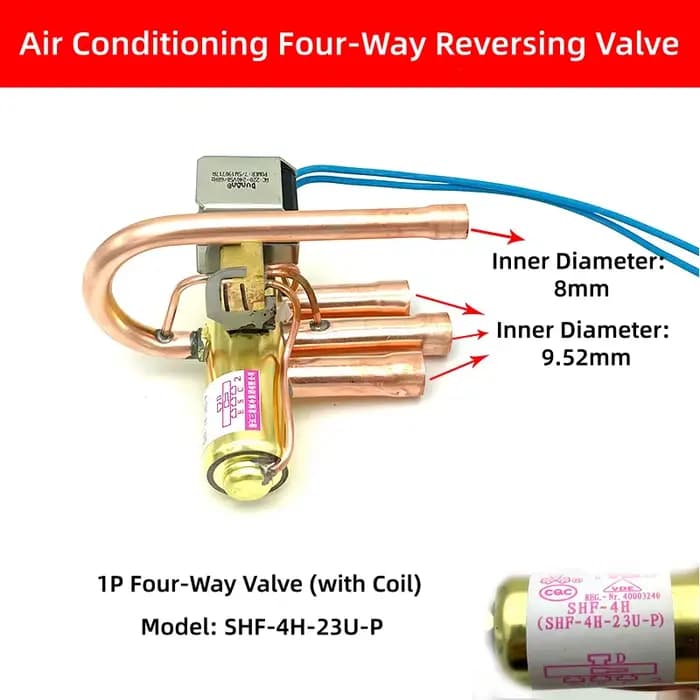 Vanne réversible quatre voies 1P 1.5P-2P 3P pour climatiseur, pompe à chaleur air-eau, accessoires d