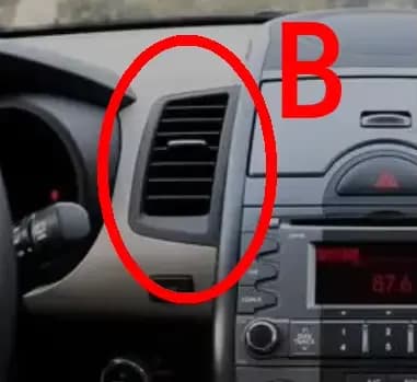Pour évents de climatisation Kia Soul, évents de régulation d'air froid et chaud