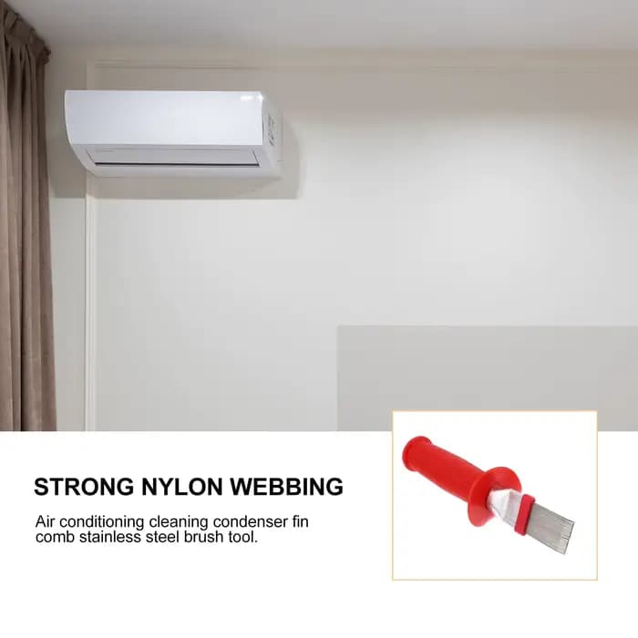 Brosse de nettoyage de lamelles de climatiseur Rafford peigne en acier inoxydable pour nettoyage domestique et hygiène d'air intérieur pour toutes les saisons