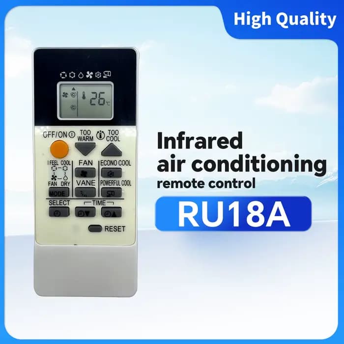 Télécommande AC RU18A pour climatiseur Mitsubishi MSZ-HJ25VA MSZ-DM25VA-E1 MSZ-DM25VA-ER1 MSZ-DM35VA-E1