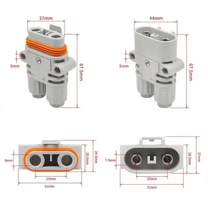 Connecteur mâle-femelle 120A 1200V étanche pour climatisation de stationnement et véhicules électriques occassions spéciales
