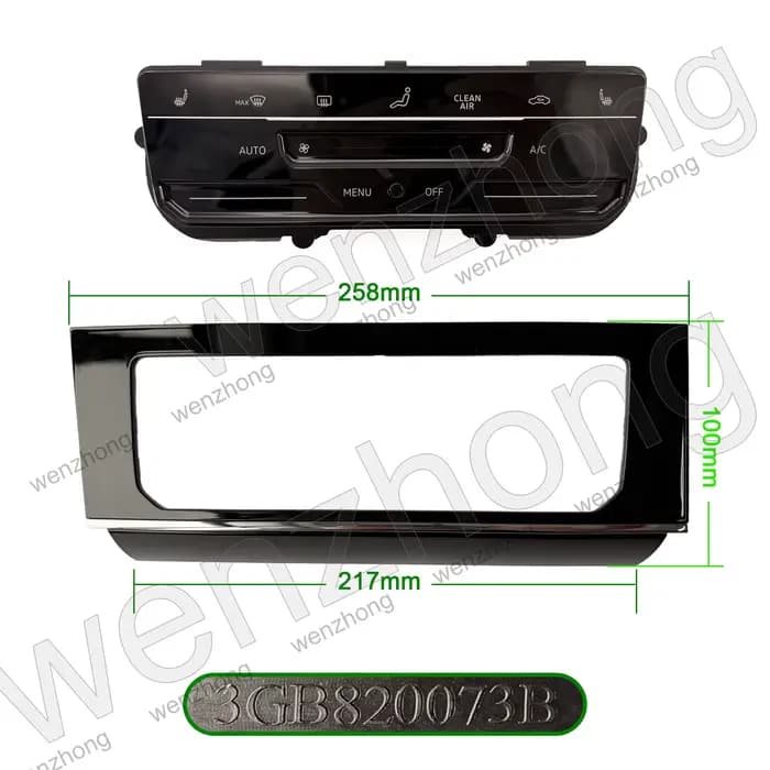 17G907044AN 3GB820073B écran tactile panneau de climatisation automatique cadre décoratif 5GD820039C 3GD863042A 5NG820073D 17G 907 0