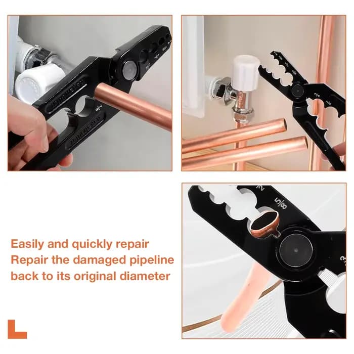 Pince multifonctionnelle en alliage d'aluminium pour tuyaux en cuivre aluminium métal souple réparation tuyaux climatisation bricolage professionnel débutant