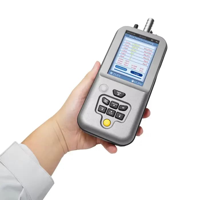 Compteur de particules laser portable haute précision pour la surveillance de la qualité de l'air en salles blanches et environnements domestiques pour une respiration saine