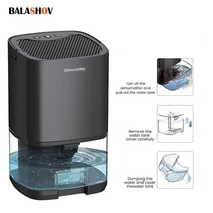 Déshumidificateur BALASHOV Portable Compact Design Élégant Pour Maison Bureau Chambre Cuisine Occasions Spéciales