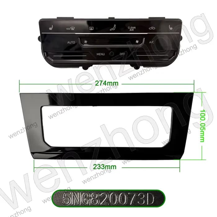 17G907044AN 3GB820073B écran tactile panneau de climatisation automatique cadre décoratif 5GD820039C 3GD863042A 5NG820073D 17G 907 0