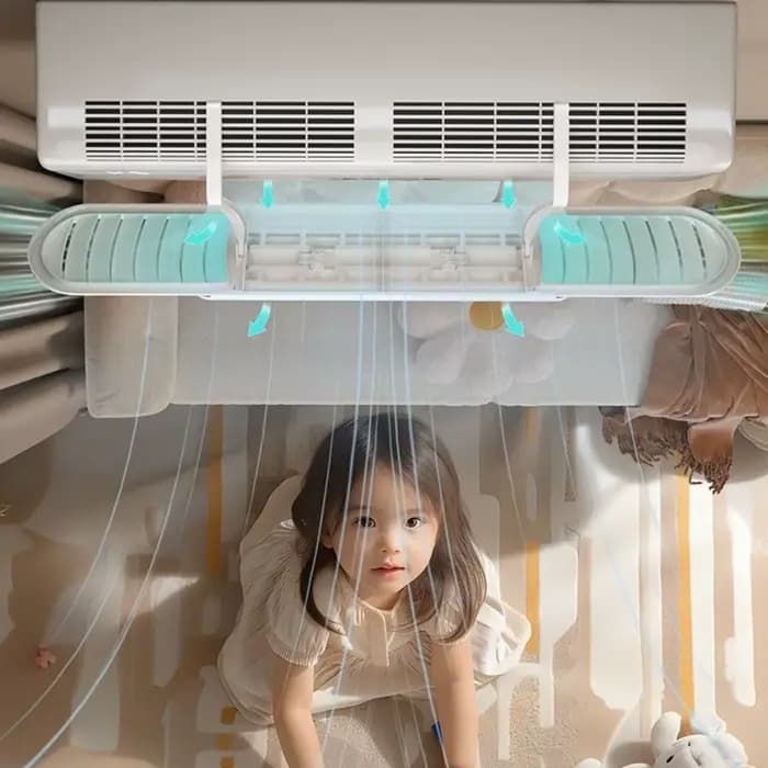 Pare-vent de climatisation suspendu réglable anti-courant direct