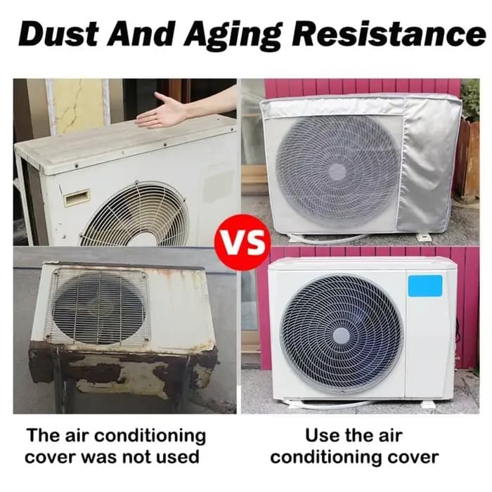 New Silver Air Conditioner Cover Multisize Dustproof Air