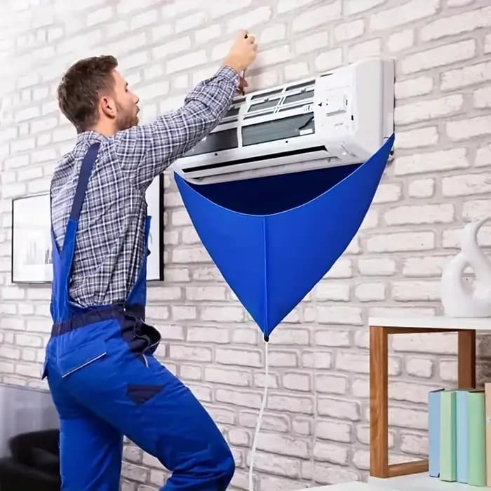 Kit de nettoyage de climatiseur mural : housse anti-poussière