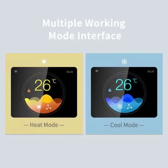 Tuya WiFi climatisation centrale FCU pompe à chaleur Hvac Thermostat intelligent pour le travail à domicile avec lunettes Alexa