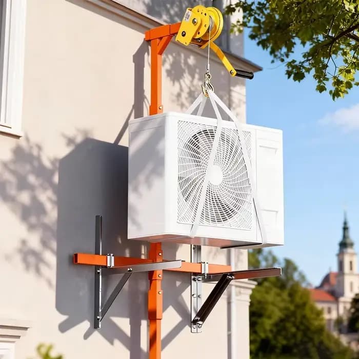 Outil professionnel de levage de climatiseur avec palan de treuil manuel pour l'élimination des unités extérieures AC