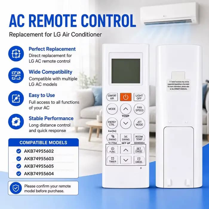 Télécommande de remplacement pour climatiseur LG AKB74955602 AKB74955603 AKB74955605 AKB74955604