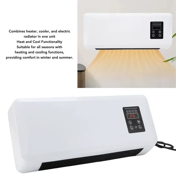 Climatiseur mural efficace pour le chauffage et le refroidissement gain de place facile à utiliser pour maison et chambre à coucher