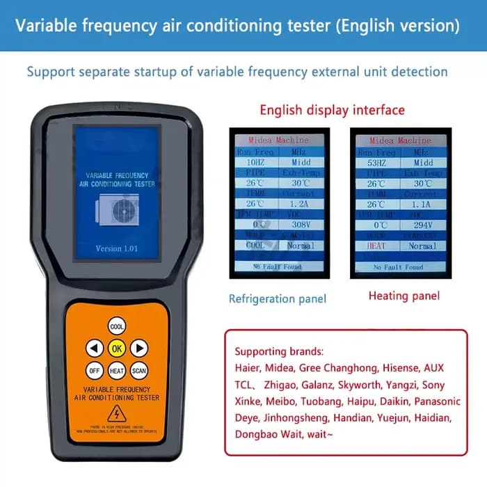 Testeur de climatisation à fréquence variable multi-marques
