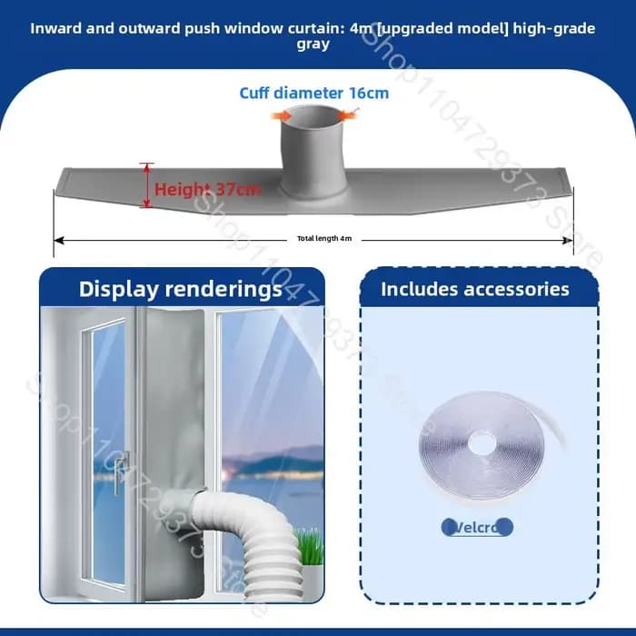 Kit d'étanchéité pour climatiseur de fenêtre avec plaque de ventilation portable étanche pour fenêtres domestiques ajustable pour climatiseur portableUsageIdOccasionsSpeciales