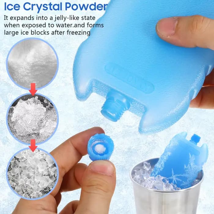 8 blocs de glace réutilisables et flexibles pour refroidisseur d'air