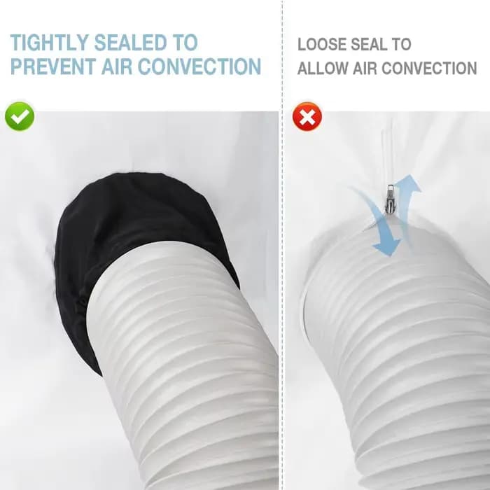 Joint d'étanchéité pour fenêtre de climatiseur portable, facile à installer, double avec corde de tension pour une meilleure étanchéité pour la maison et les journées chaudes