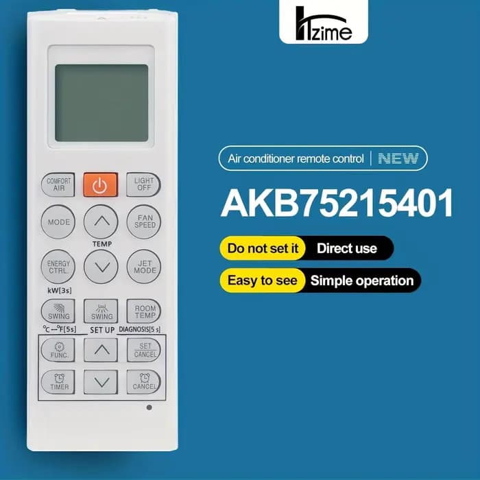 Télécommande de remplacement pour climatiseur AKB75215309 compatible avec plusieurs modèles pour une utilisation facile et durable